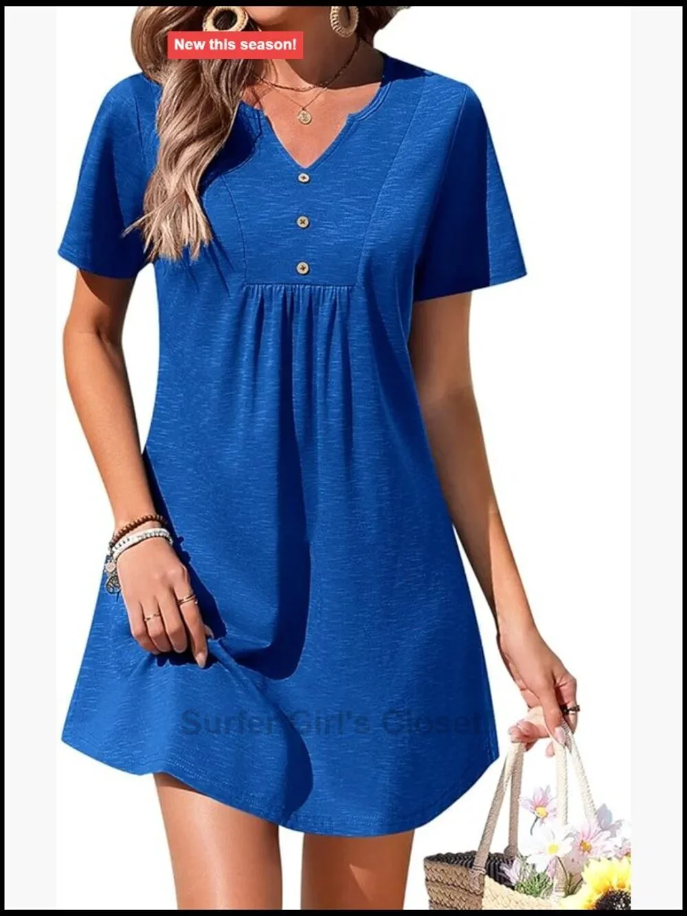 V Neck Short Sleeve Cover Up Dress Beachwear Coverup